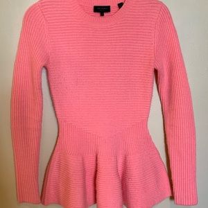 Ted Baker Pink Peplum Sweater